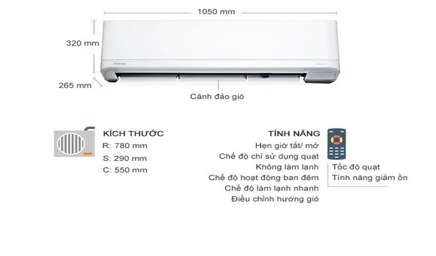 Máy lạnh Toshiba Inverter 2 HP RAS-H18J2KCVRG-V